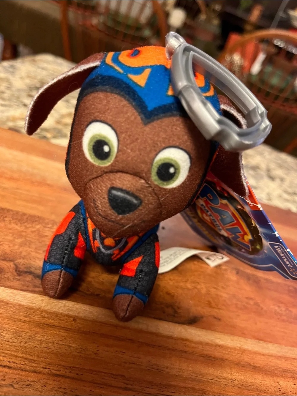 Nickelodeon PAW Patrol Chase Plush Keychain - Brown, Blue & Orange